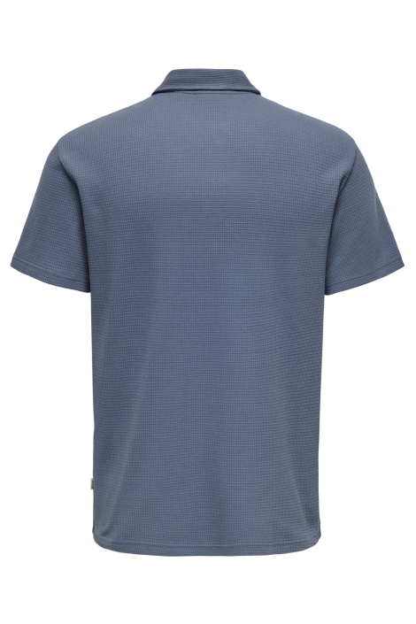 Only & Sons onscal reg struct ss halfzip polo
